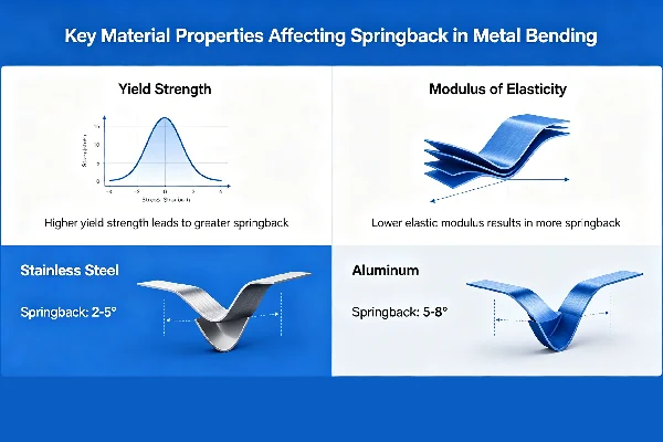 Various sheet metal materials like steel, aluminum, and copper